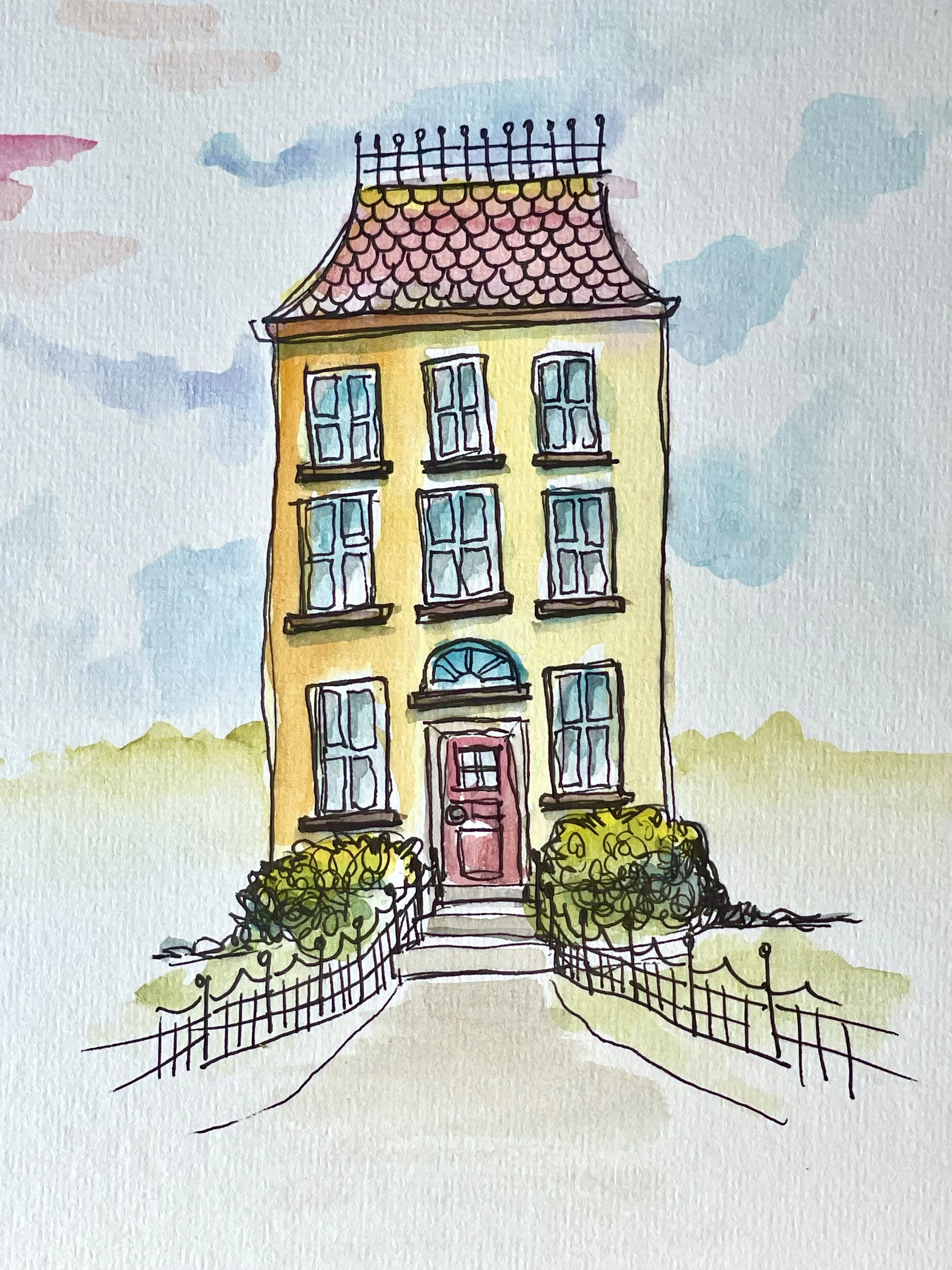 Watercolor urban sketching beginners class