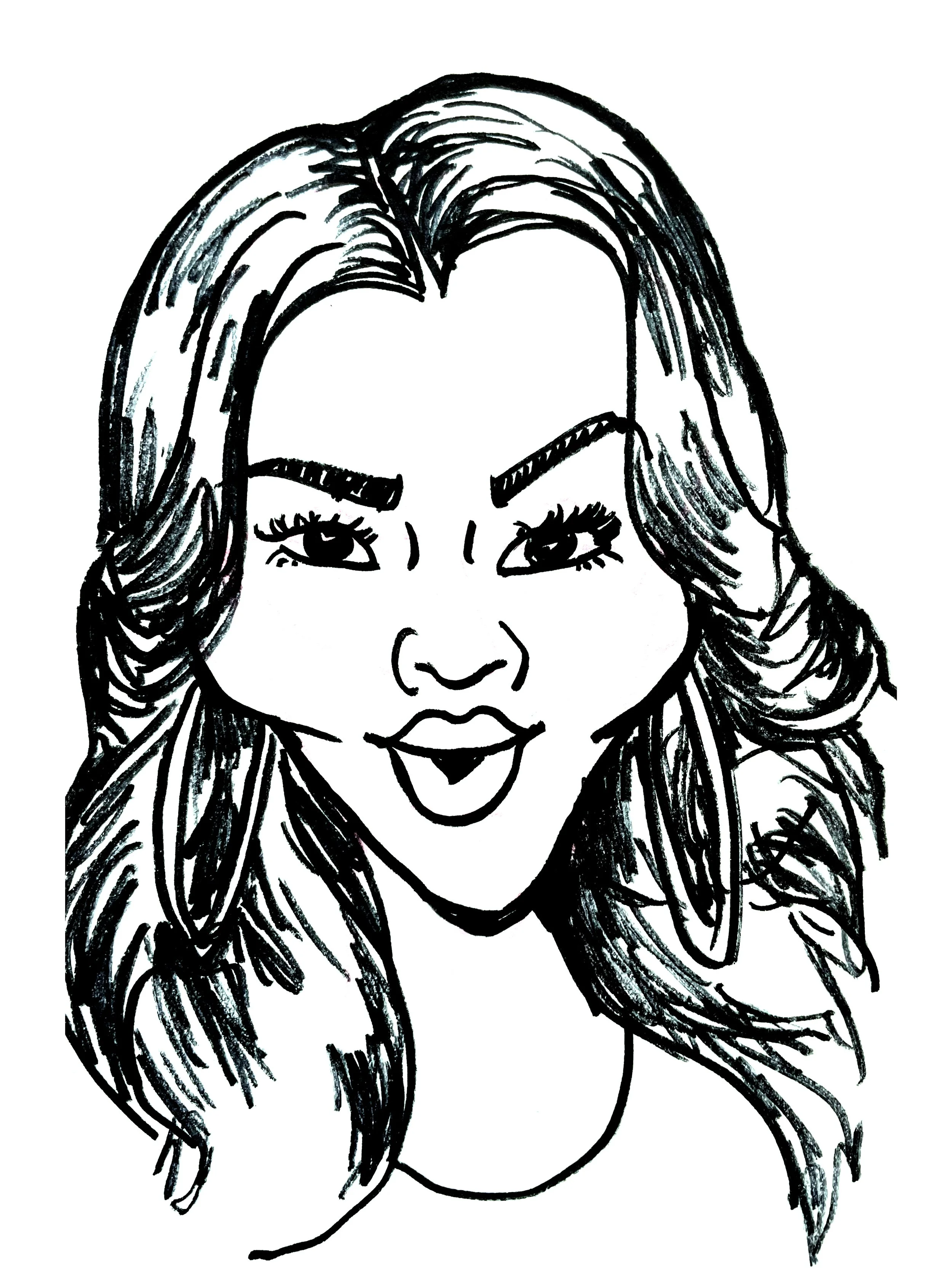 Kim Kardashian Caricatures online beginners class