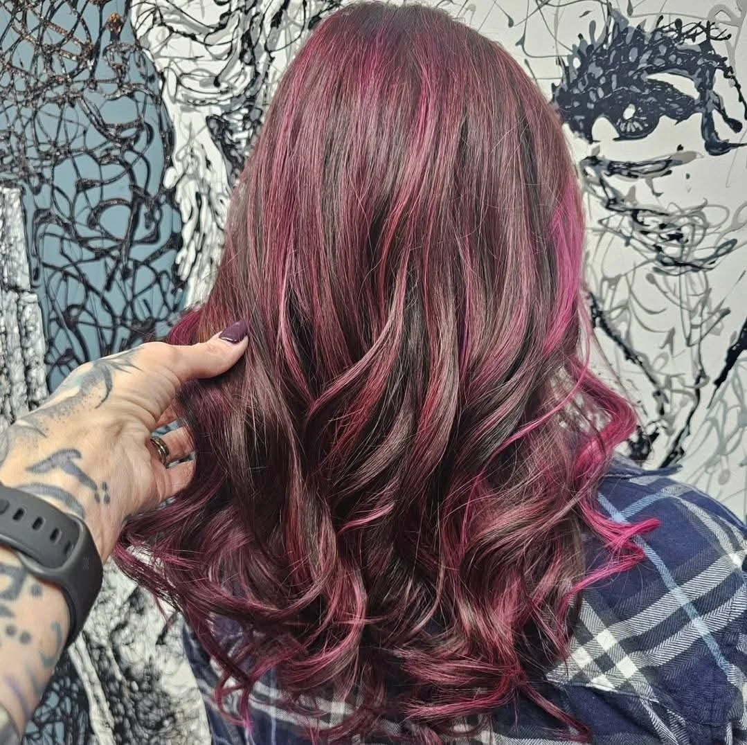 Luxury hair extensions installed at Misfits Salon in Anchorage