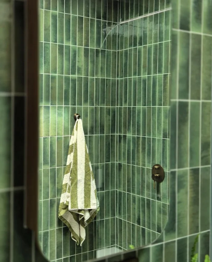 Introducing our latest project - these tiles take their palette from the Mojave Desert. Soft greens and earthy tones that settle into the space with a calm, lived-in warmth. They work so well in Germantown, picking up the same greens that run through