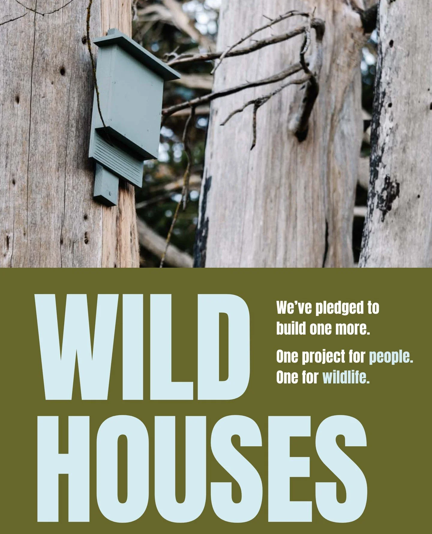 We&rsquo;ve pledged to build a Wild House for every project we complete, every year. I'm so proud of my friend @marniehawson for setting this up. This initiative is a one-to-one pledge that funds a house for wildlife alongside the spaces we create fo