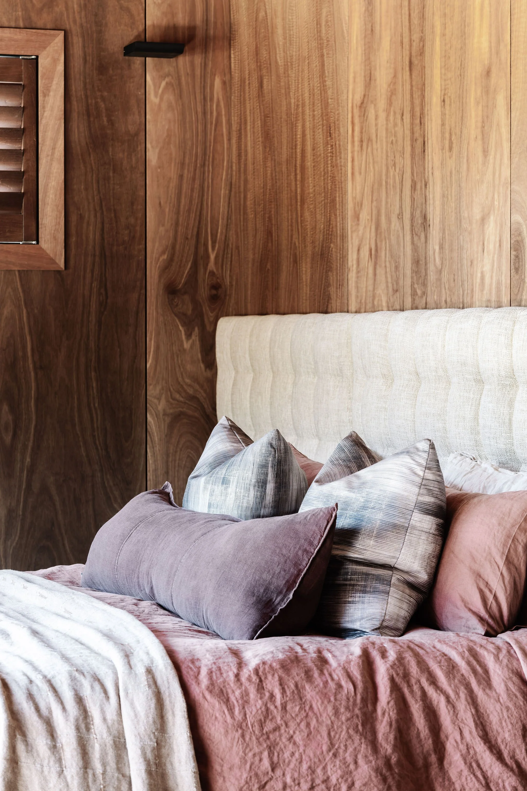 Main Bedroom. Linen by L&M Home, Aura Lifestyle and Eadie Lifestyle