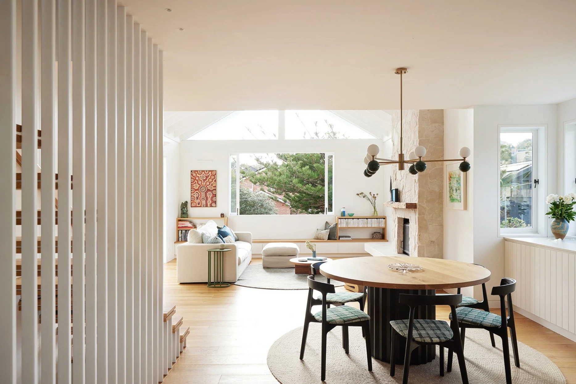 Living and dining room from the kitchen of High Tide Freshwater