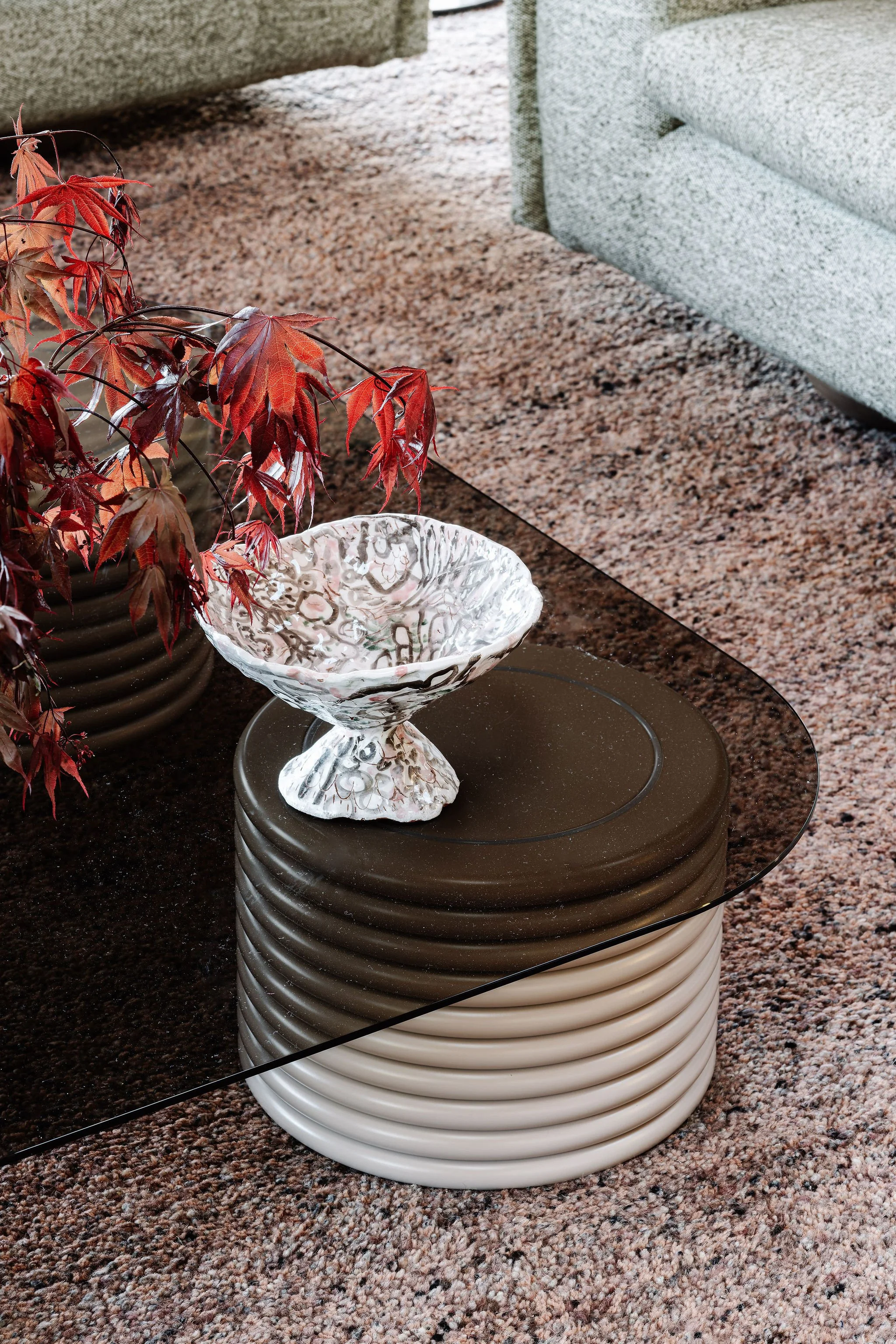 Sunny Sofa and Floyd Coffee Table by Jardan, rug by Armadillo