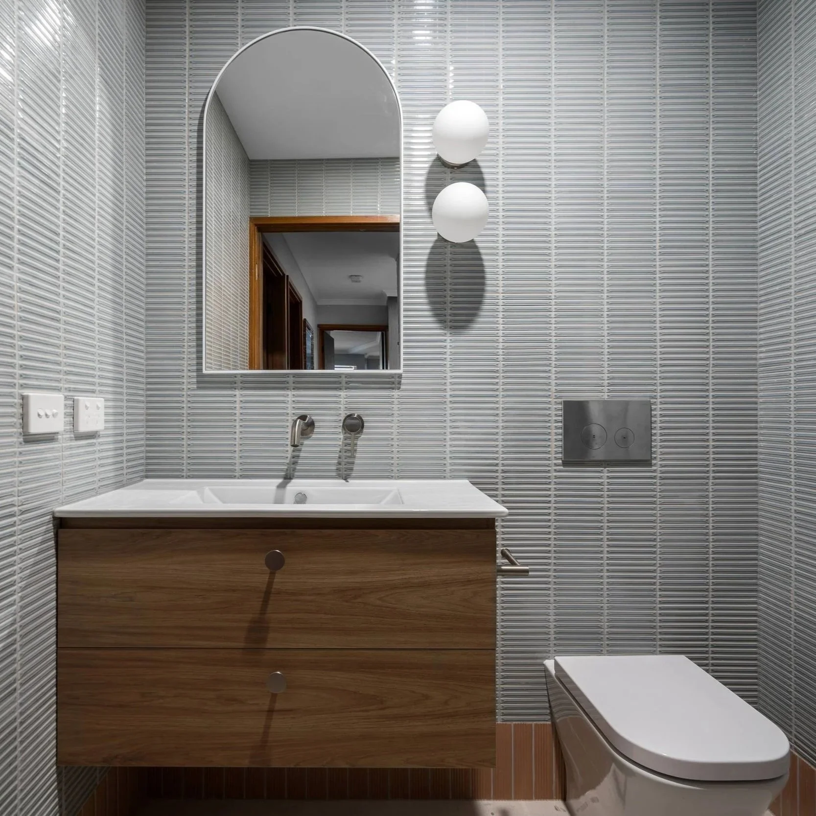 Every mm counted in this holiday apartment bathroom renovation