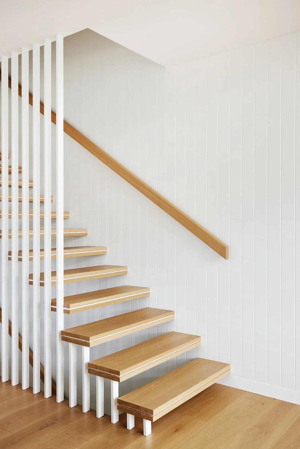 The stairs linking each of the levels at High Tide are an architectural statement