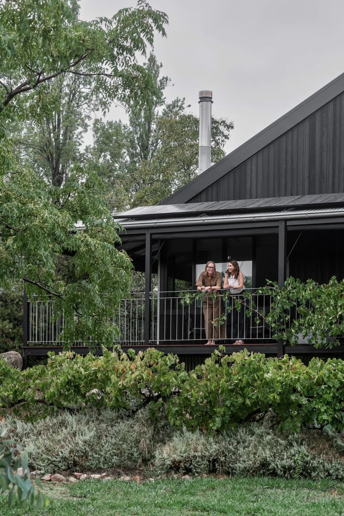 Britt Howard and Patricia enjoy the historic surrounds of Beechworth from the transformed Wood St project.