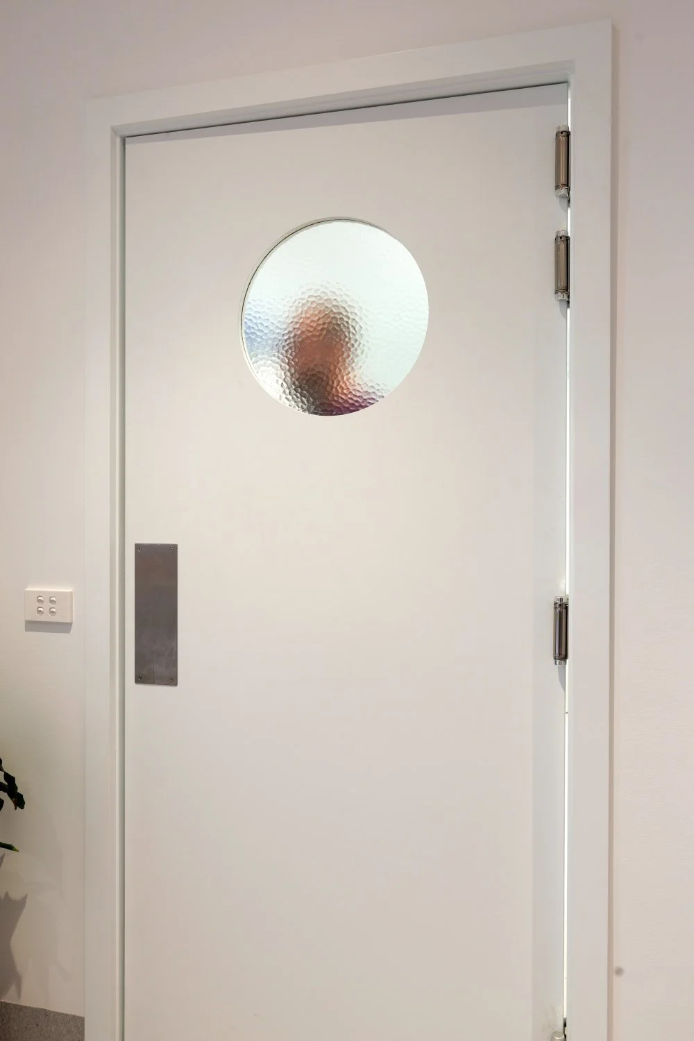 Porthole doors in a veterinary practice are both functional and decorative