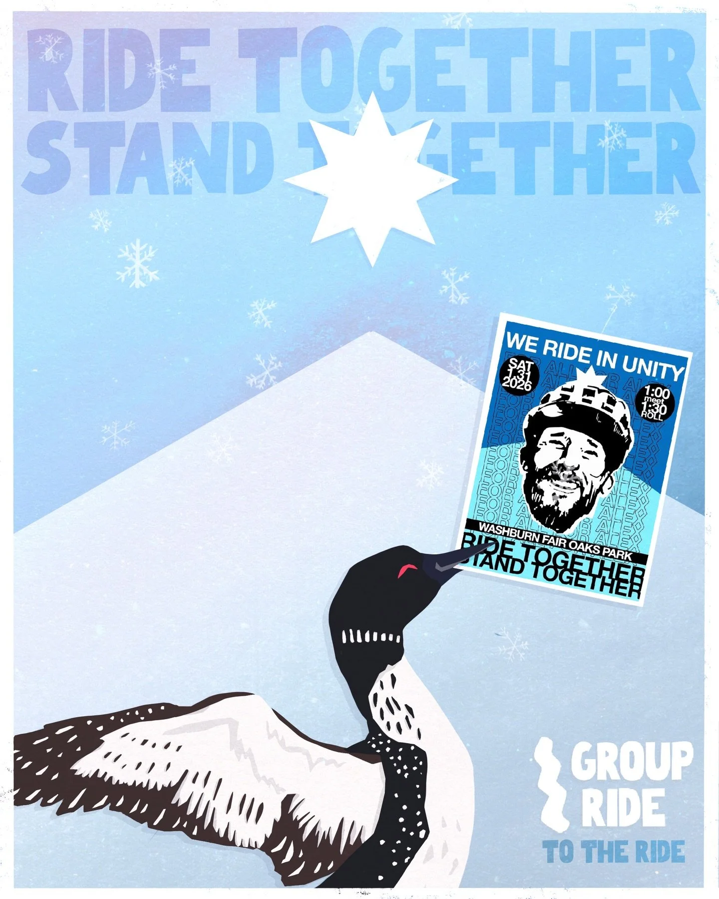 Join us this Saturday, January 31st, as we ride to the @angrycatfish hosted Ride for Unity. We&rsquo;ll roll out of Lyndale Farmstead Park (rec center) at 12:30 and head northeast to Washburn Fair Oaks Park to meet the large group. Pastry Pace and fa