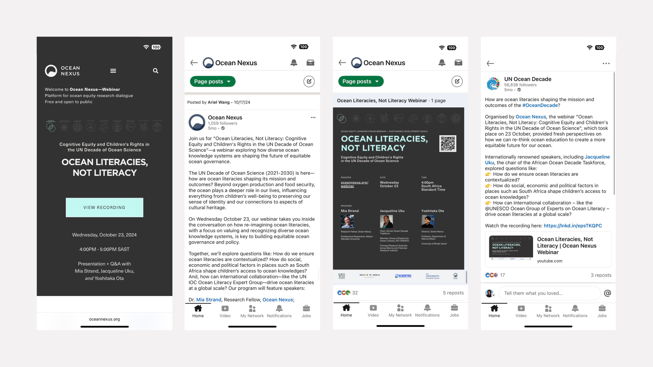 Industry leader and intergovernmental initiative UN Ocean Decade adopted branded messaging and help position institutional research in global conversations.
Marketing: Ariel Wang.