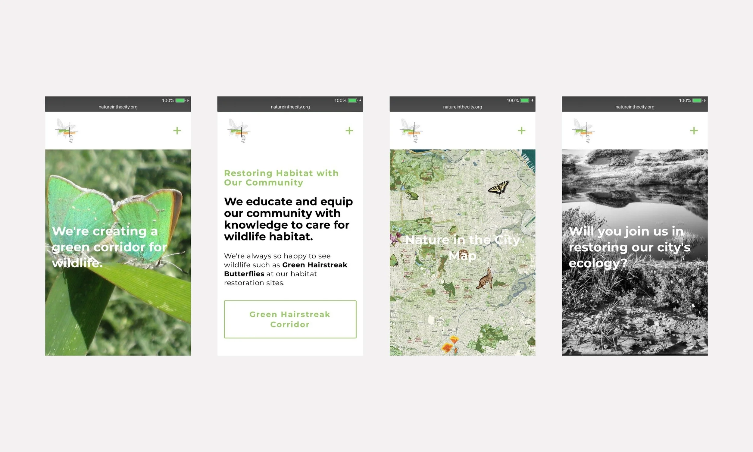   Mobile  : To support organizational outreach, I built a mobile-first platform and successfully contributed to the community stewardship and restoration of 96,098 sq ft of wildlife habitat in San Francisco.