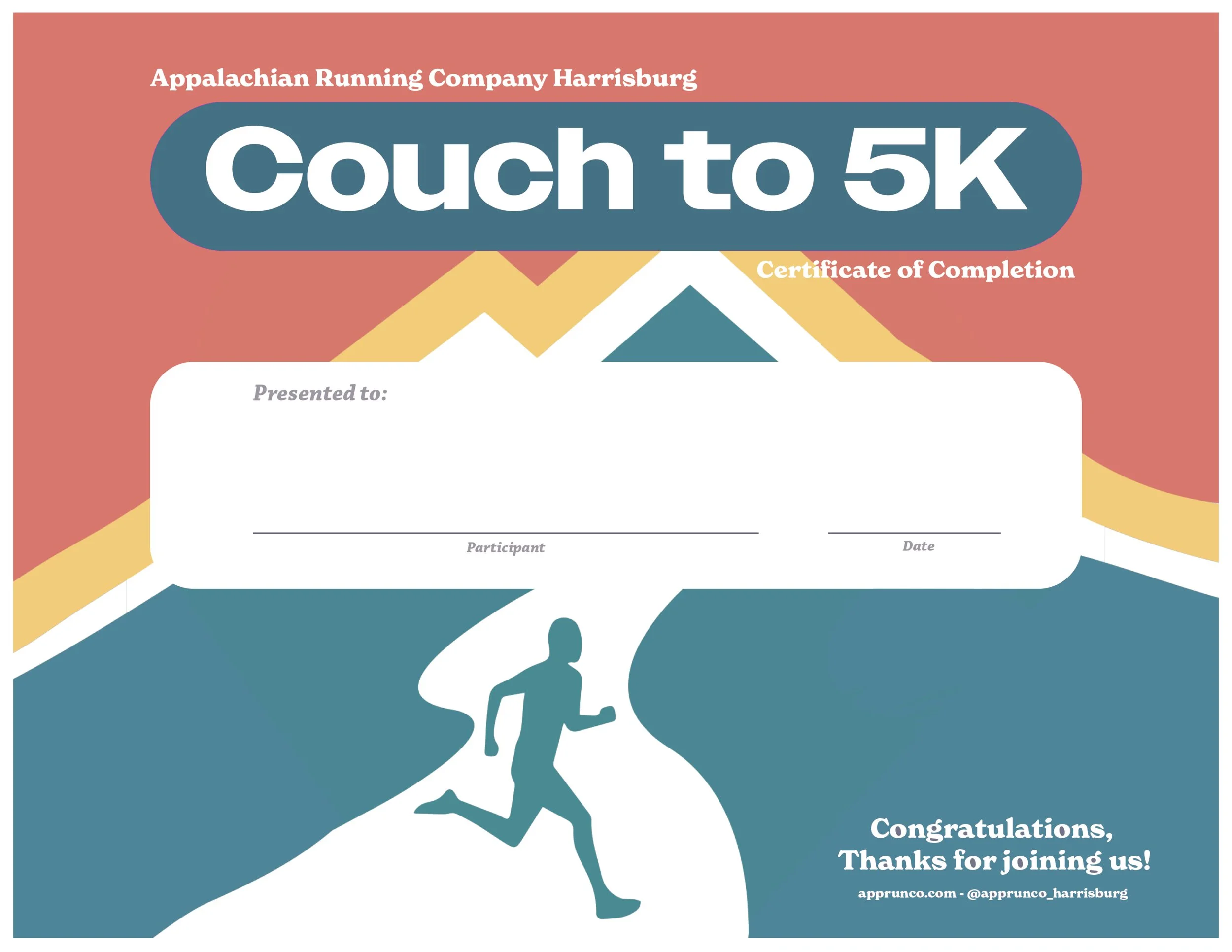 Couch to 5k Certificate