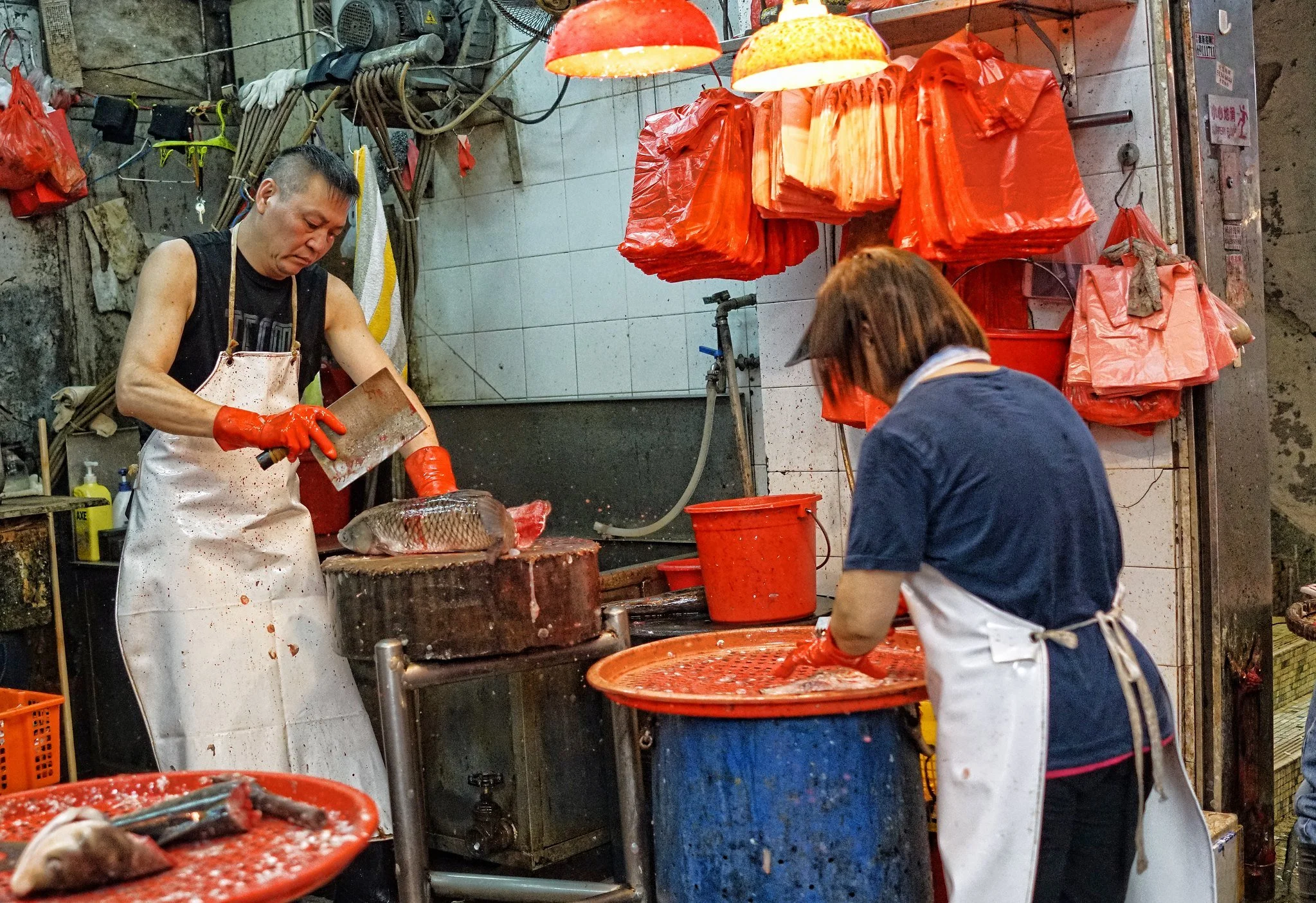 Photo of the day No. 55 - Red Buckets in Hong Kong Markets — J3 ...
