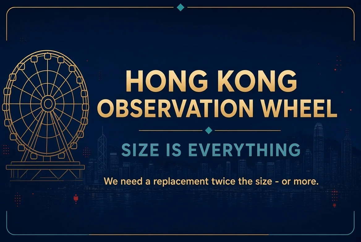 Hong Kong Observation Wheel - Replace The Wheel. Double It. Better Still, Triple It