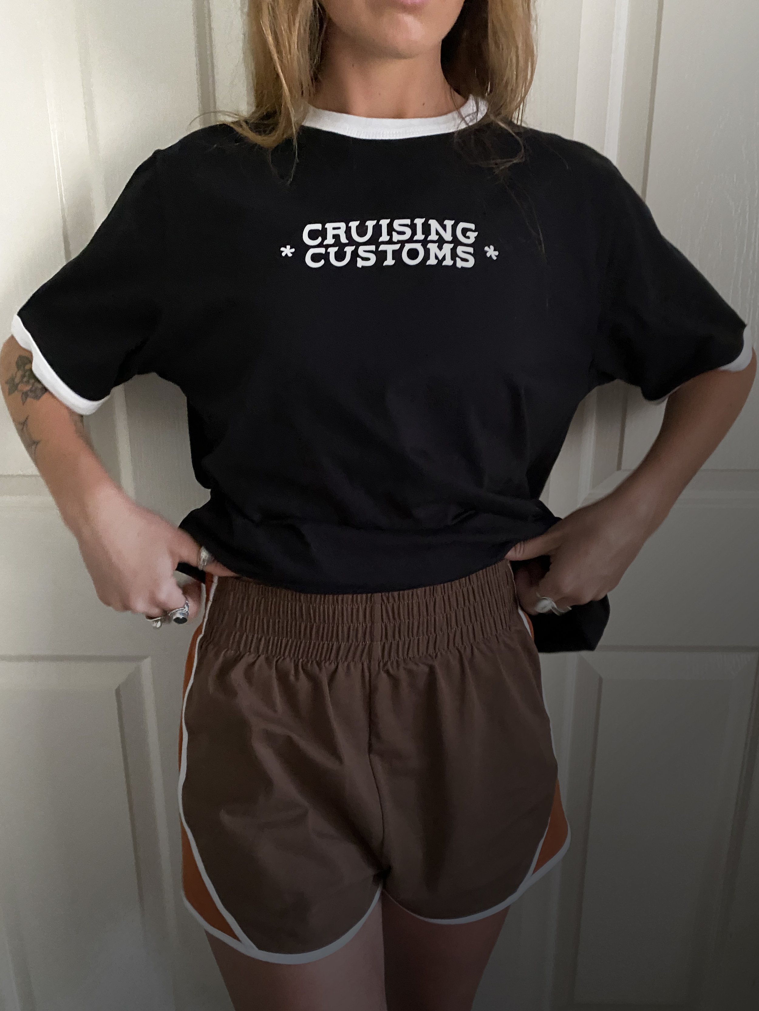 Cruising Customs Retro Ringer Tee