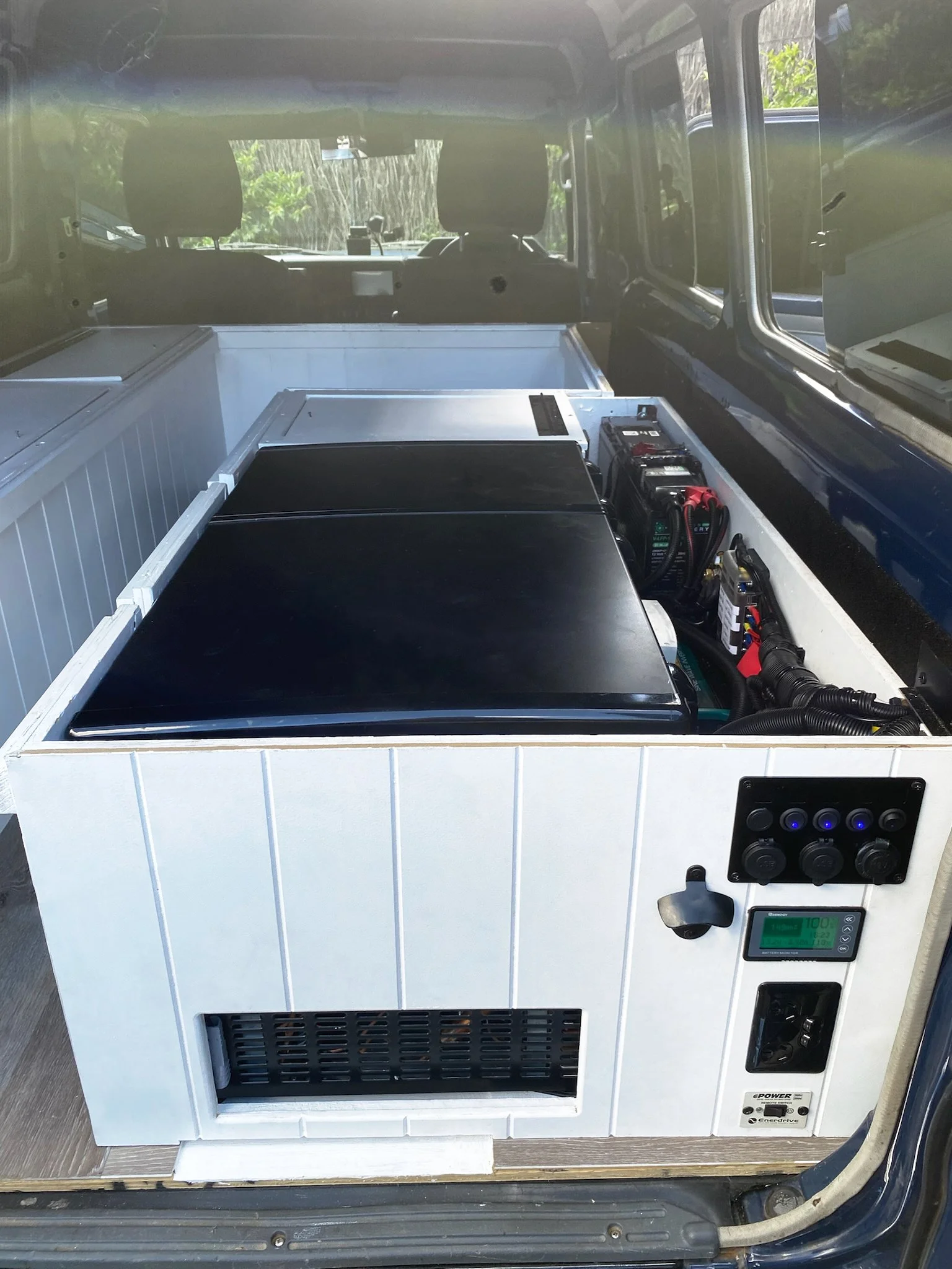 Toyota Landcruiser Blue Troopy with Camper Fitout electrical system