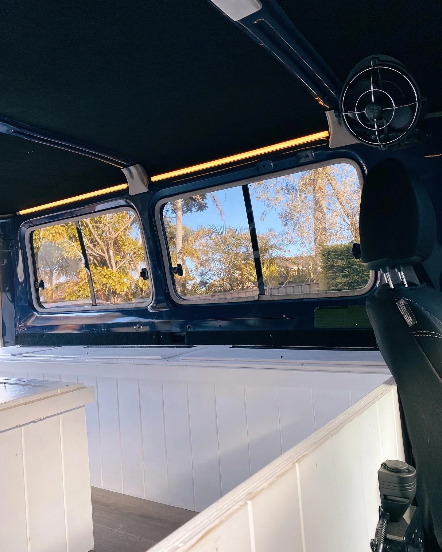 warm white strip lights in troopy 