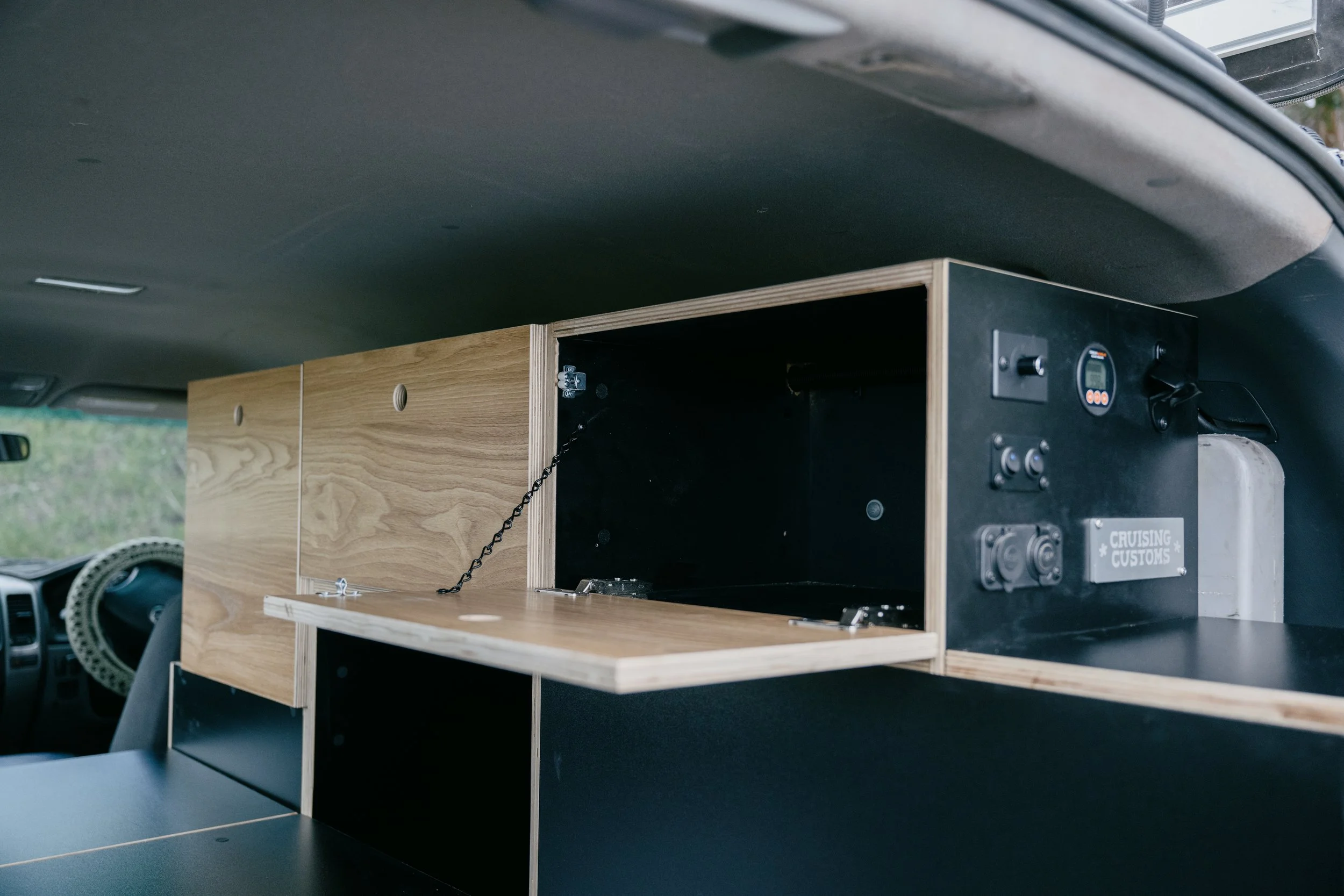 Toyota Prado with camper fitout in back