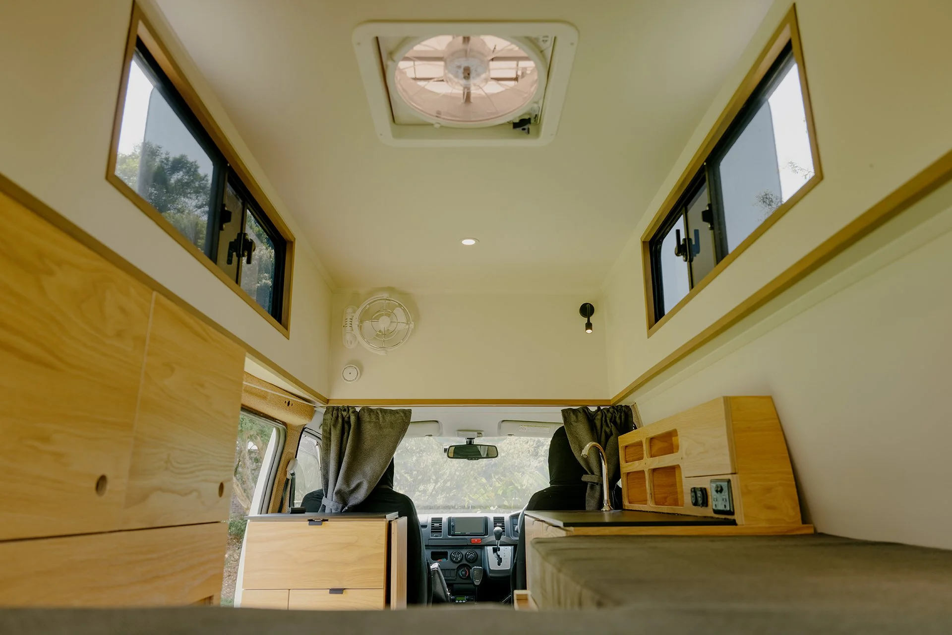 toyota hiace campervan conversion by autoelectrician in Wollongong 