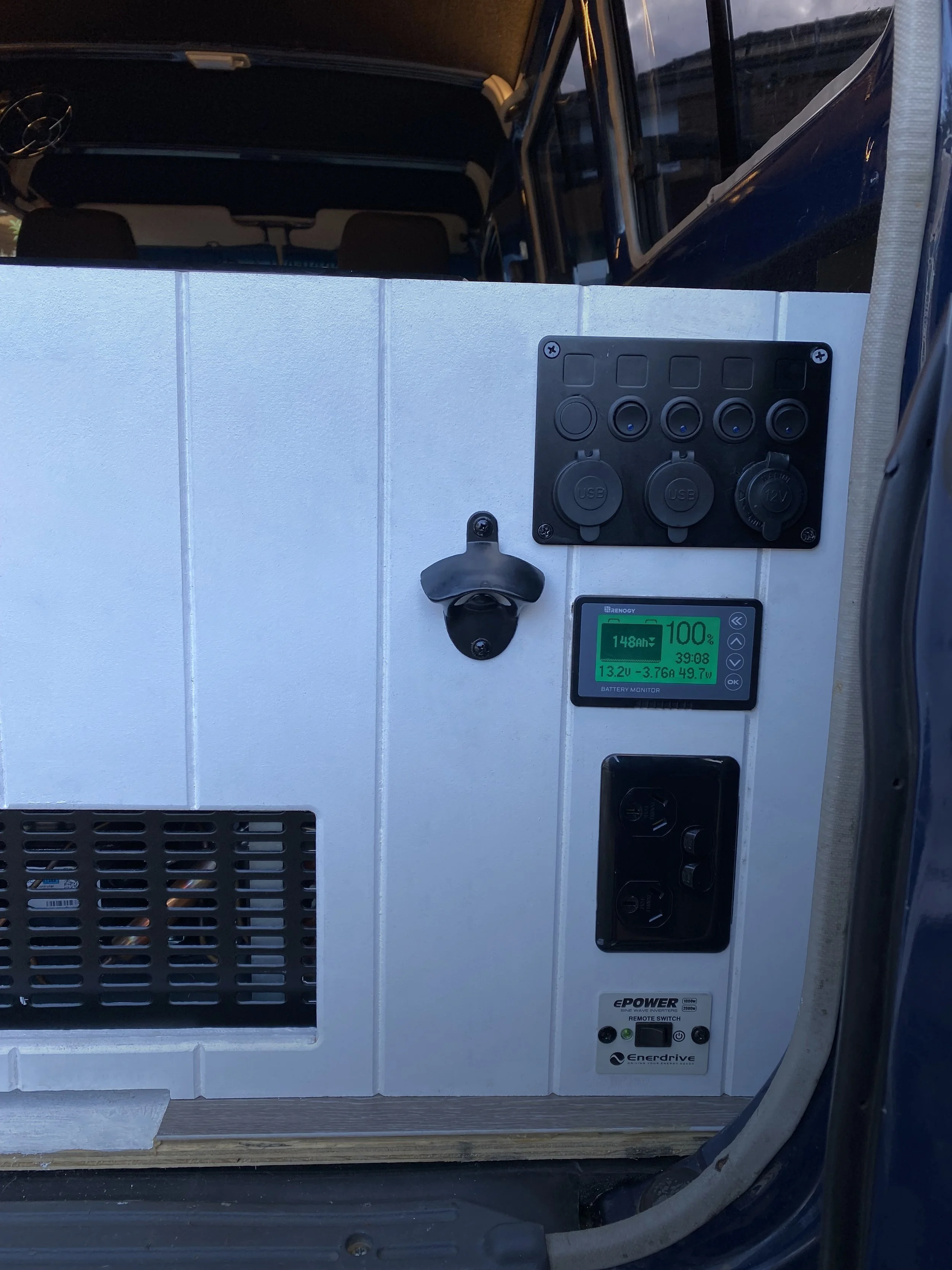 Toyota Landcruiser Blue Troopy with Camper Fitout electrical system