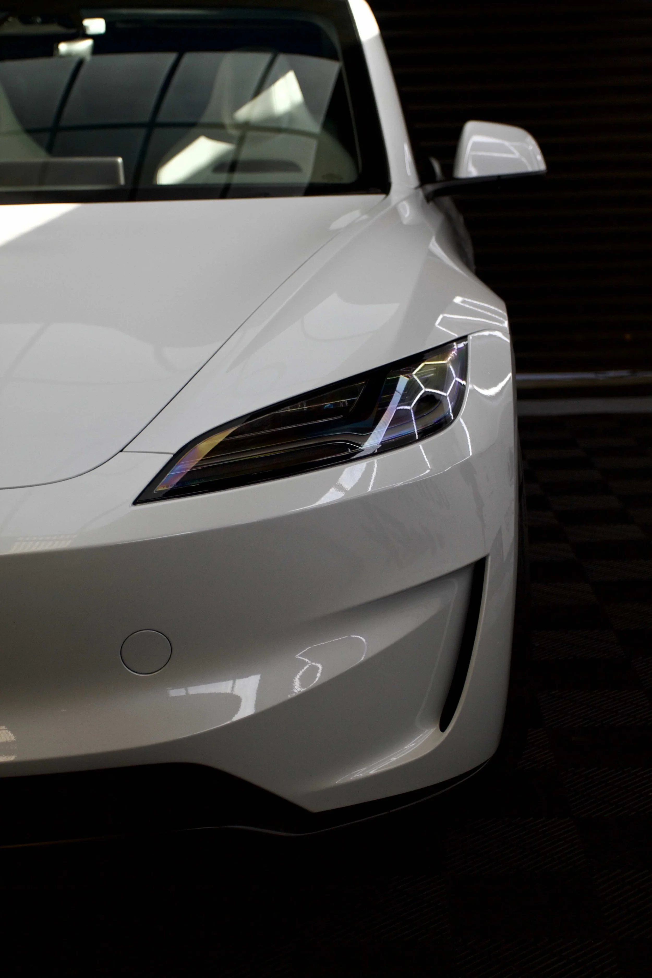White Tesla Model 3 performance ceramic coating and paint protection film Penrith