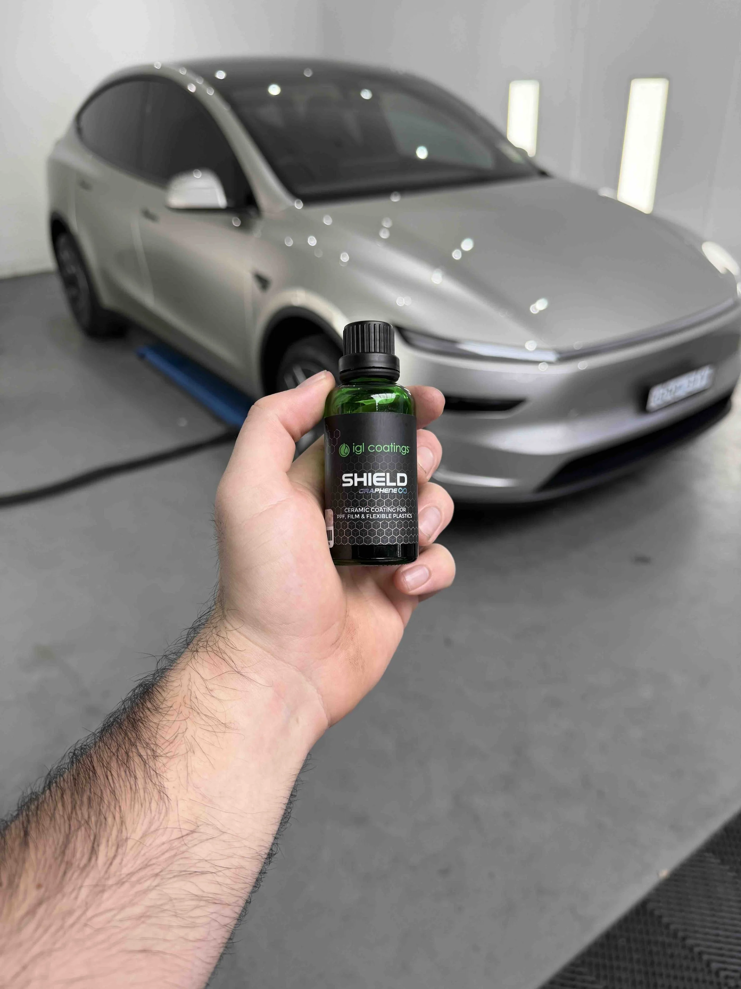 Tesla Getting a ceramic coating for UV Protection and ease of cleaning IGL Shield