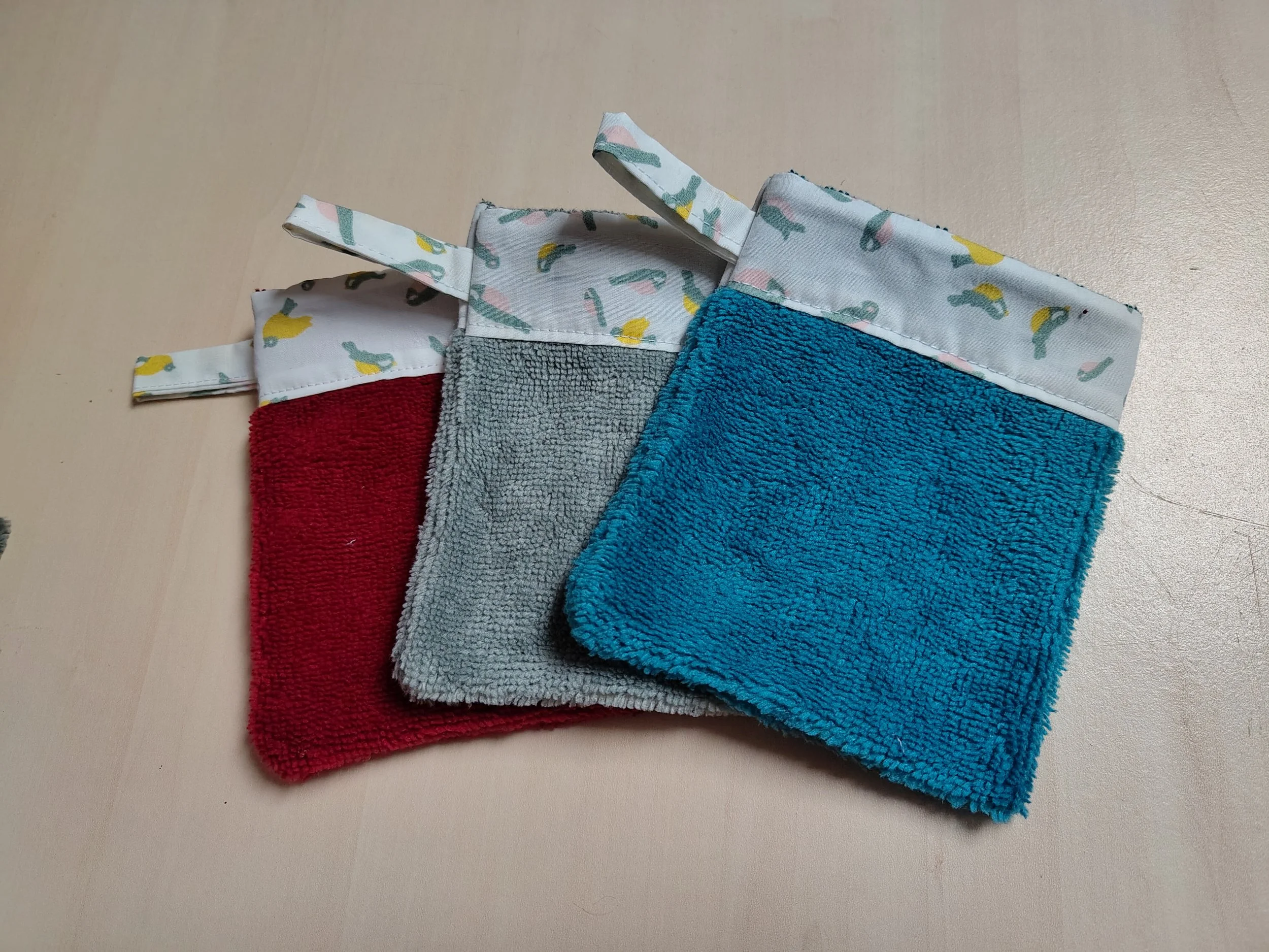 Gant de toilette oiseaux