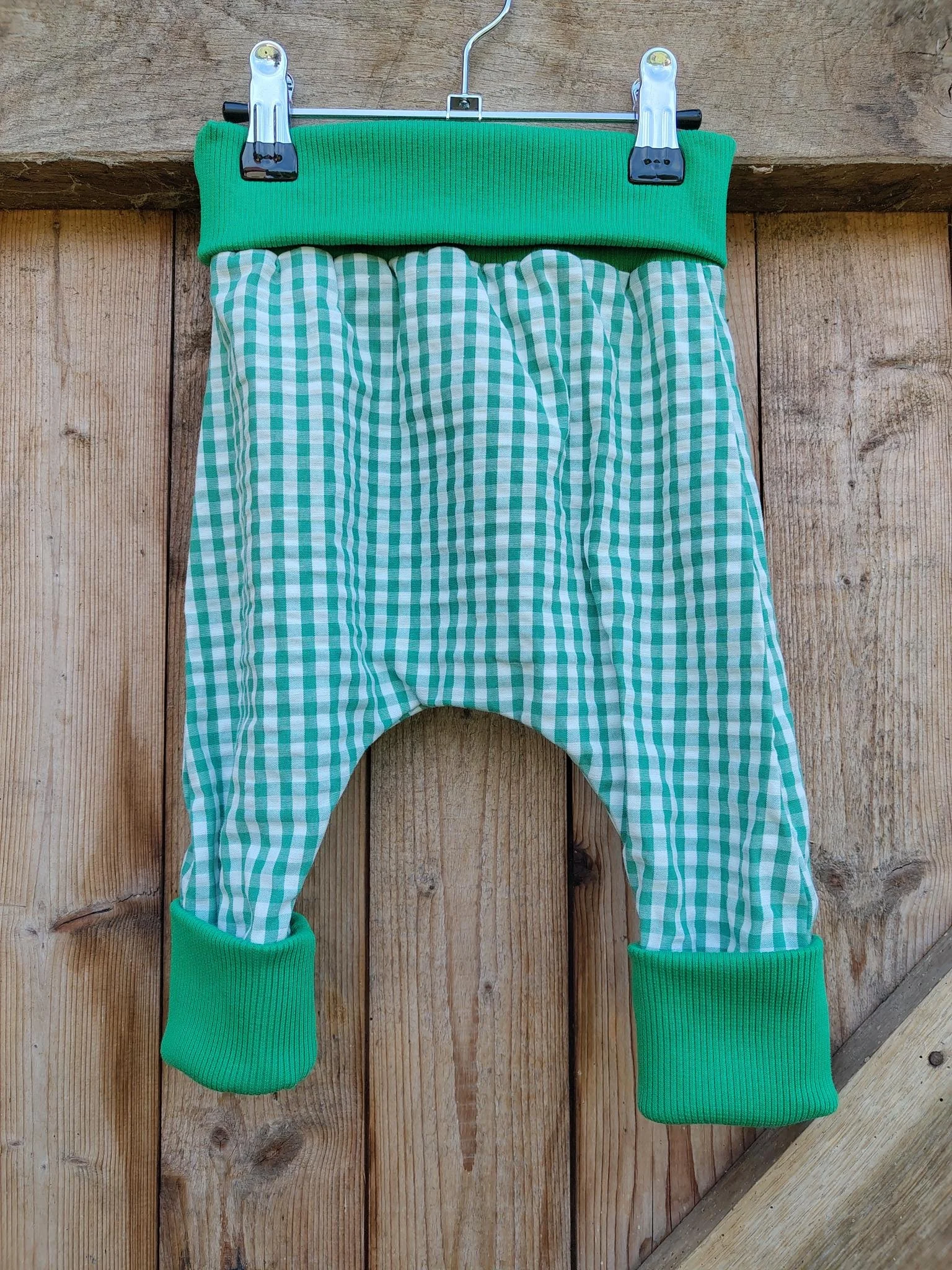 Sarouel évolutif "carreaux verts"
