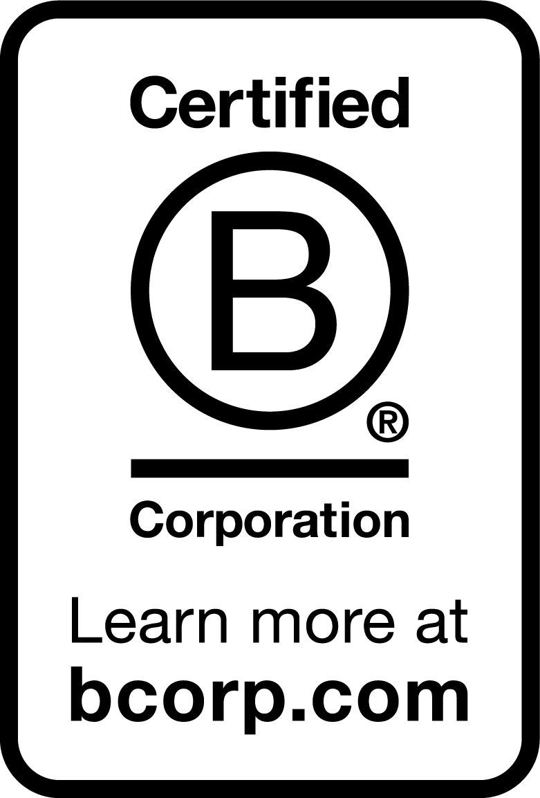 Logo for BCorp and link to the website