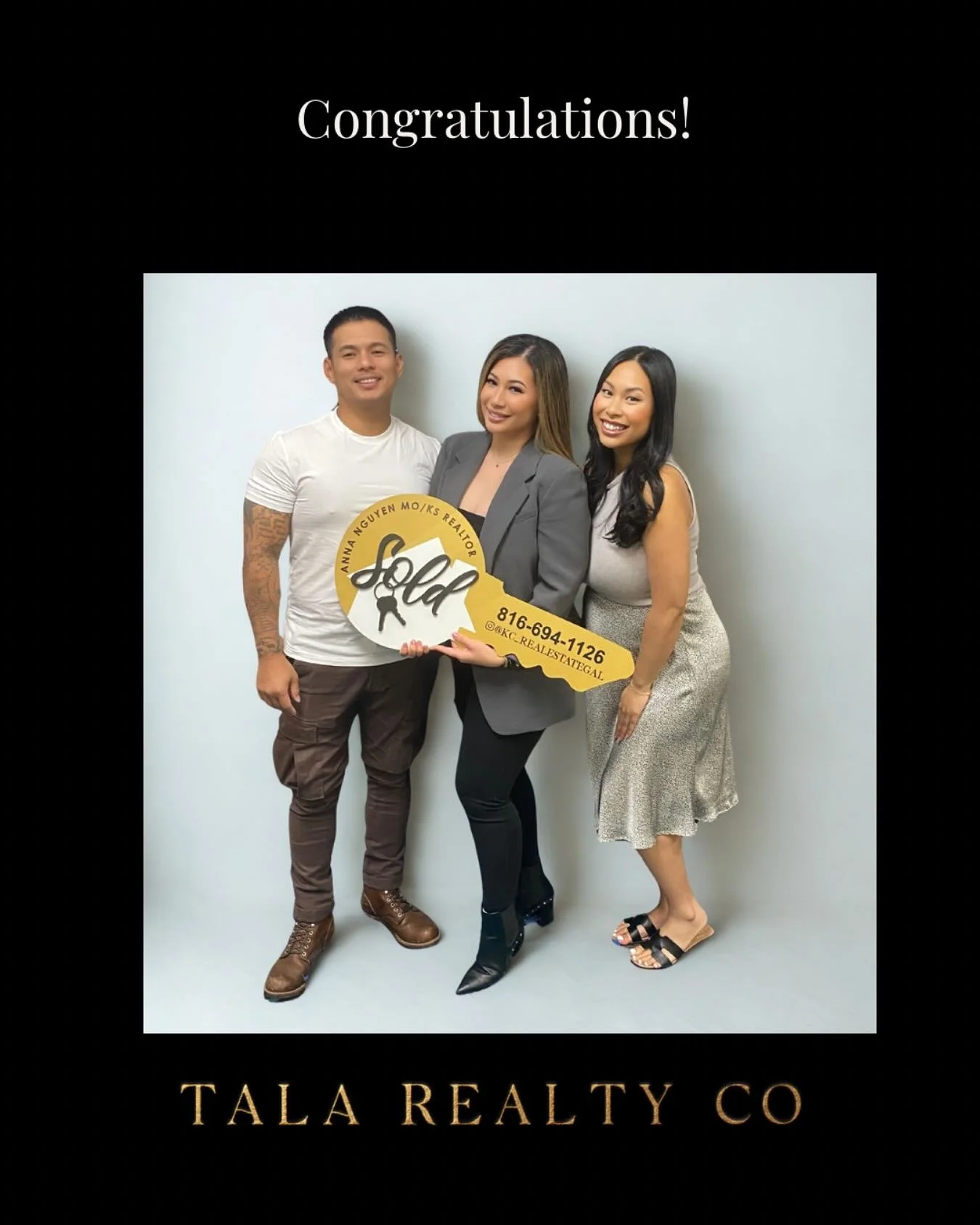 Congratulations to Anna and her buyers for the purchase of their new home! 🏡🥂
.
.
.
Anna Nguyen
Tala Realty Co
Anna@talarealtyco.com
816.694.1126
816.213.4724