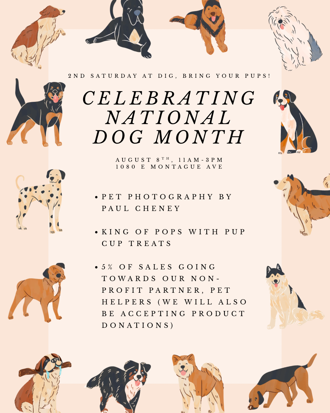 Second Saturday: Celebrate National Dog Month at Digs Charleston! 🐾