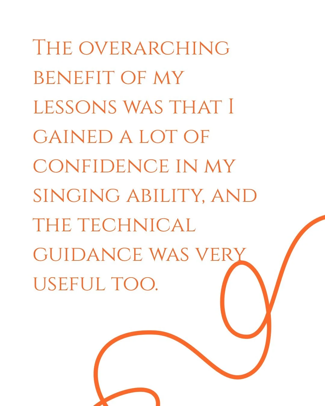 &ldquo;The overarching benefit of my lessons was that I gained a lot of confidence in my singing ability, and the technical guidance was very useful too.
Lisa was incredibly helpful in bringing me up to speed on basic concepts, especially given my la