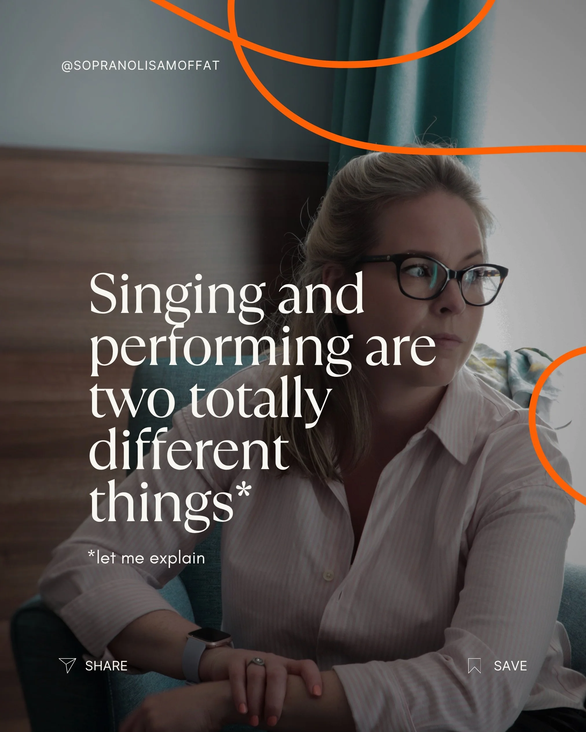 Singing and performing are totally different things, but linked. 
Some people want to perform, some have no intention of doing it ever! 
When teaching singing I am using my own experiences to encourage and help pupils to reach their goals, but also a
