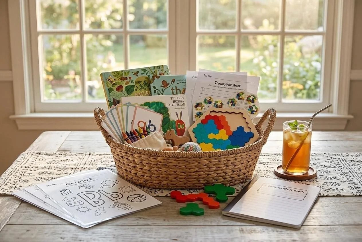 Homeschool morning basket