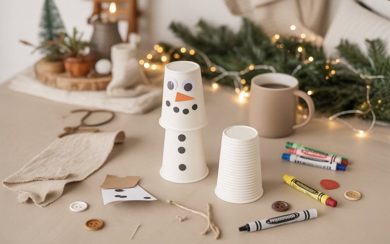 Snow cup craft for kids