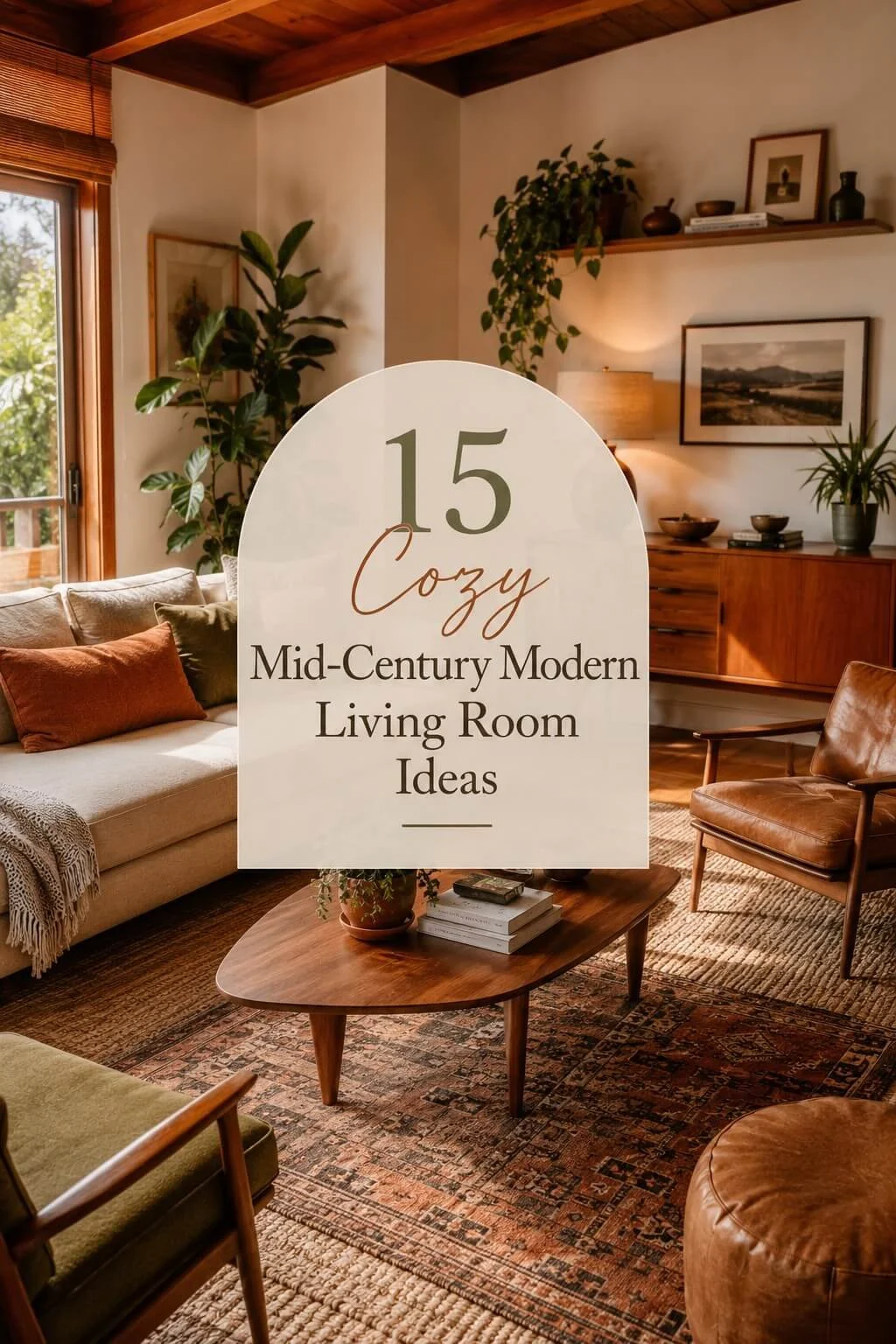 cozy mid-century modern living room furniture