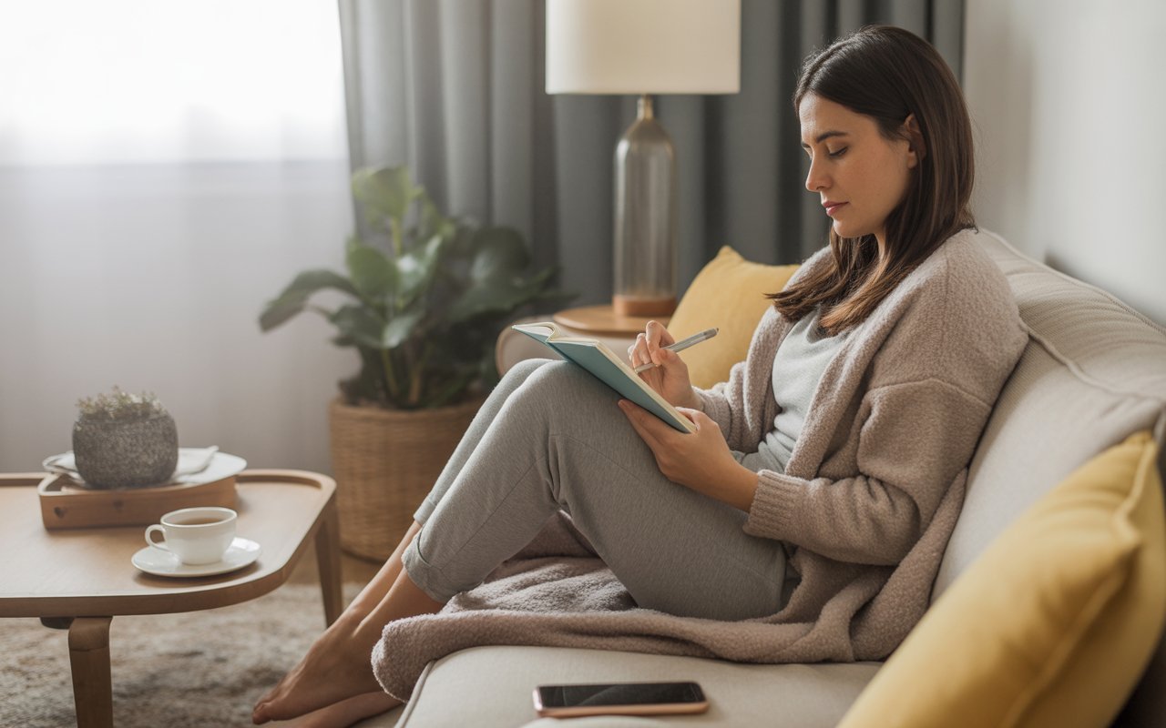 moms mental health self care routine