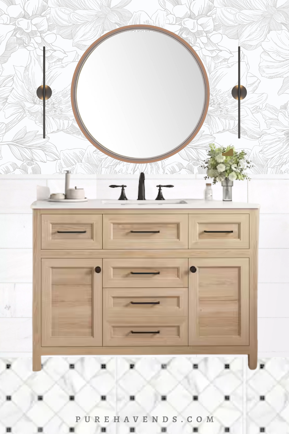 30 Modern Bathroom Wallpaper Ideas — Pure Haven Designs