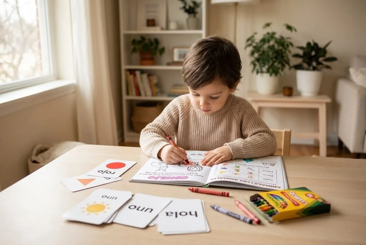 Spanish workbook for kids