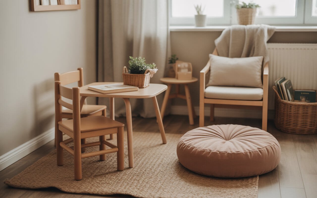 Cozy homeschool nook