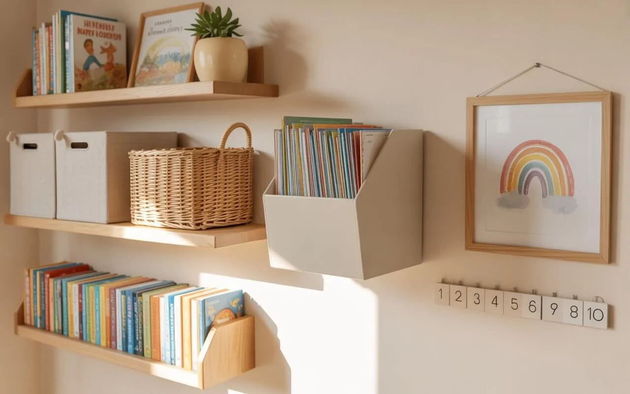 Homeschool Wall Storage Ideas