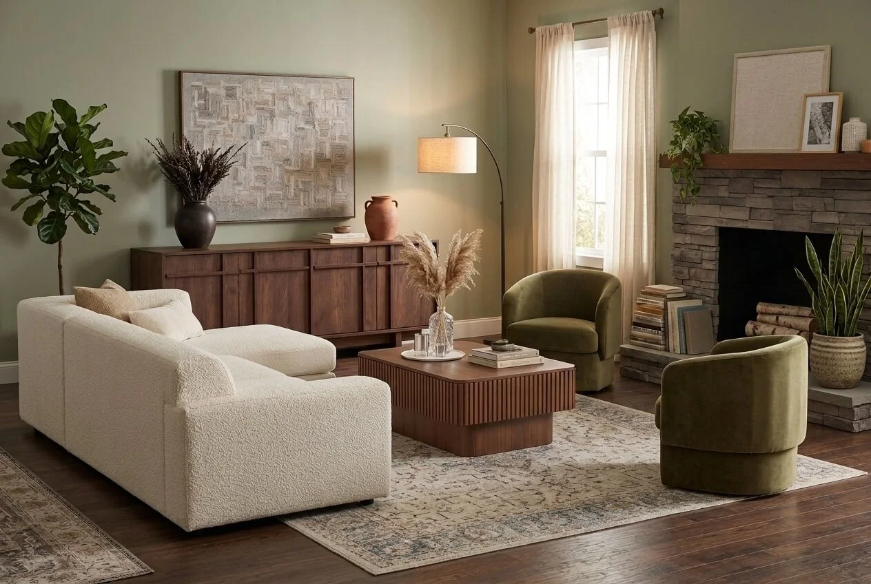 Mid-century modern living room furniture ideas