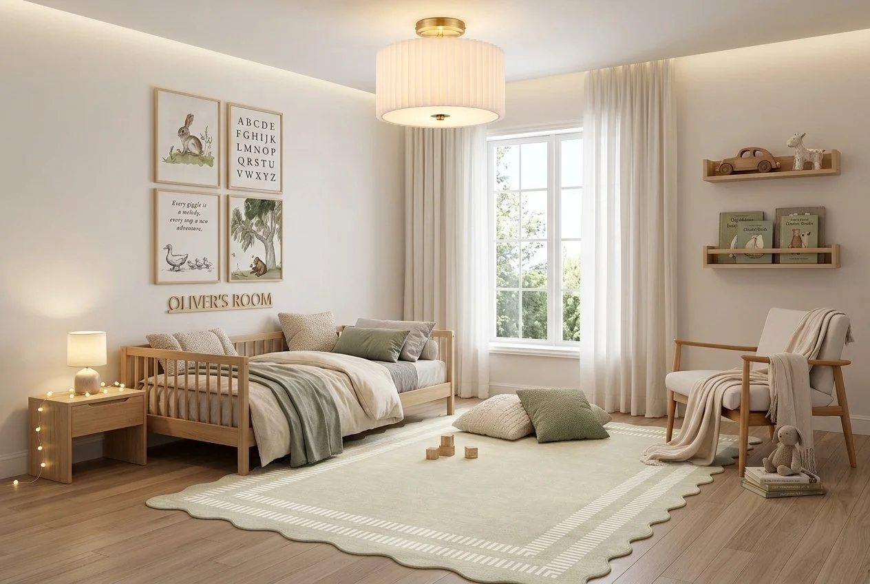 Cozy kids minimalist kids bedroom