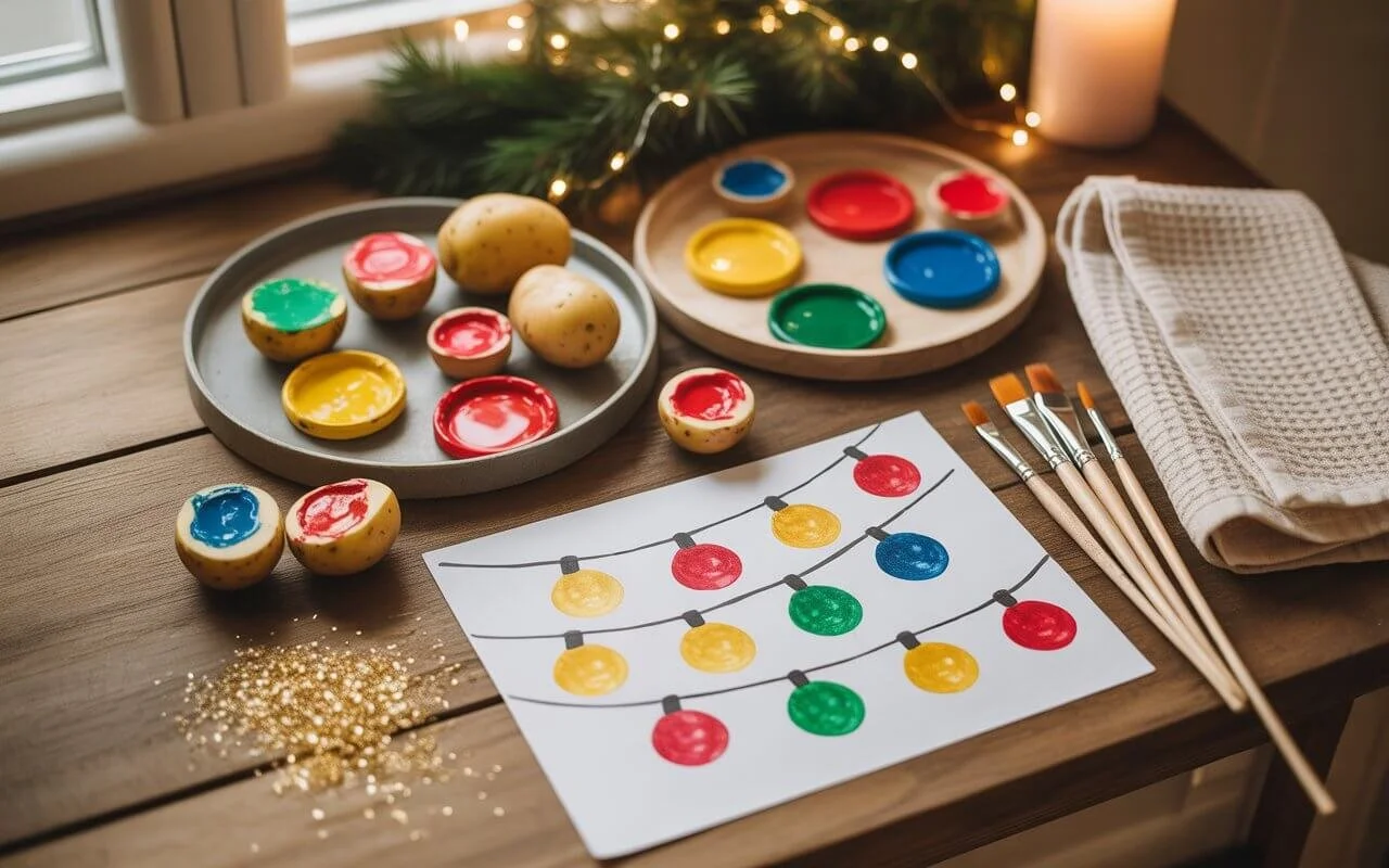 Garland Christmas craft for kids