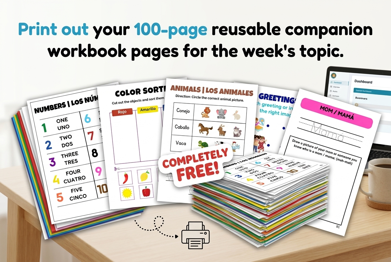 Spanish worksheets for kids