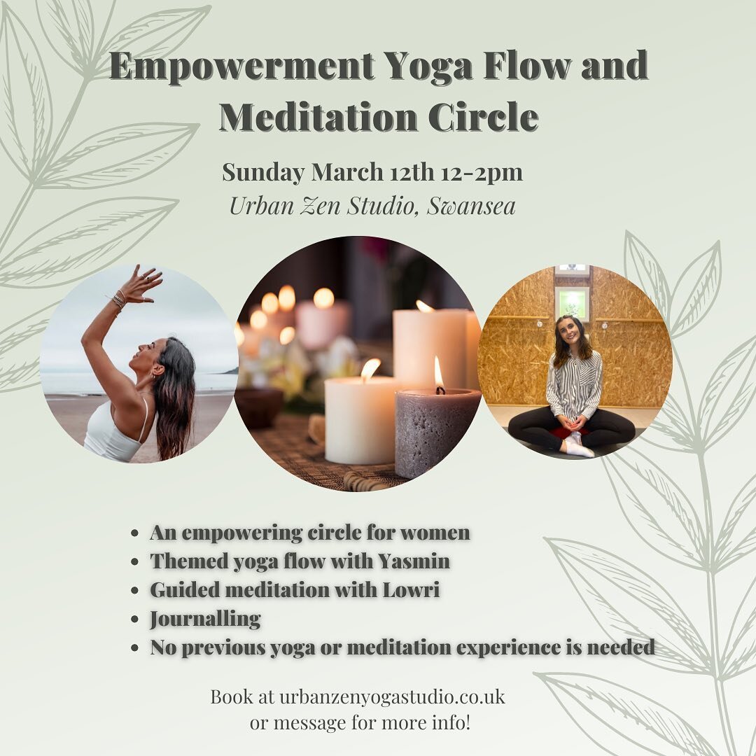 THIS SUNDAY 12th MARCH!

Join myself and @yogawithyasmin__ for an empowering workshop with yoga and meditation!!😍

Booking via @urbanzenyogamovement or message me for the link / more info❤️✨

#swansea #swanseabiz #swanseauni #swanseauniversity #swan