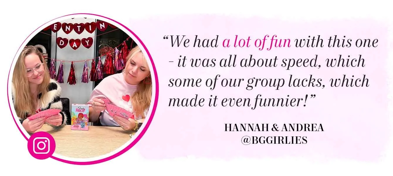 "We had a lot of fun with this one – it was all about speed, which some of our group lacks, which made it even funnier!" – Hannah & Andrea, @BGGirlies