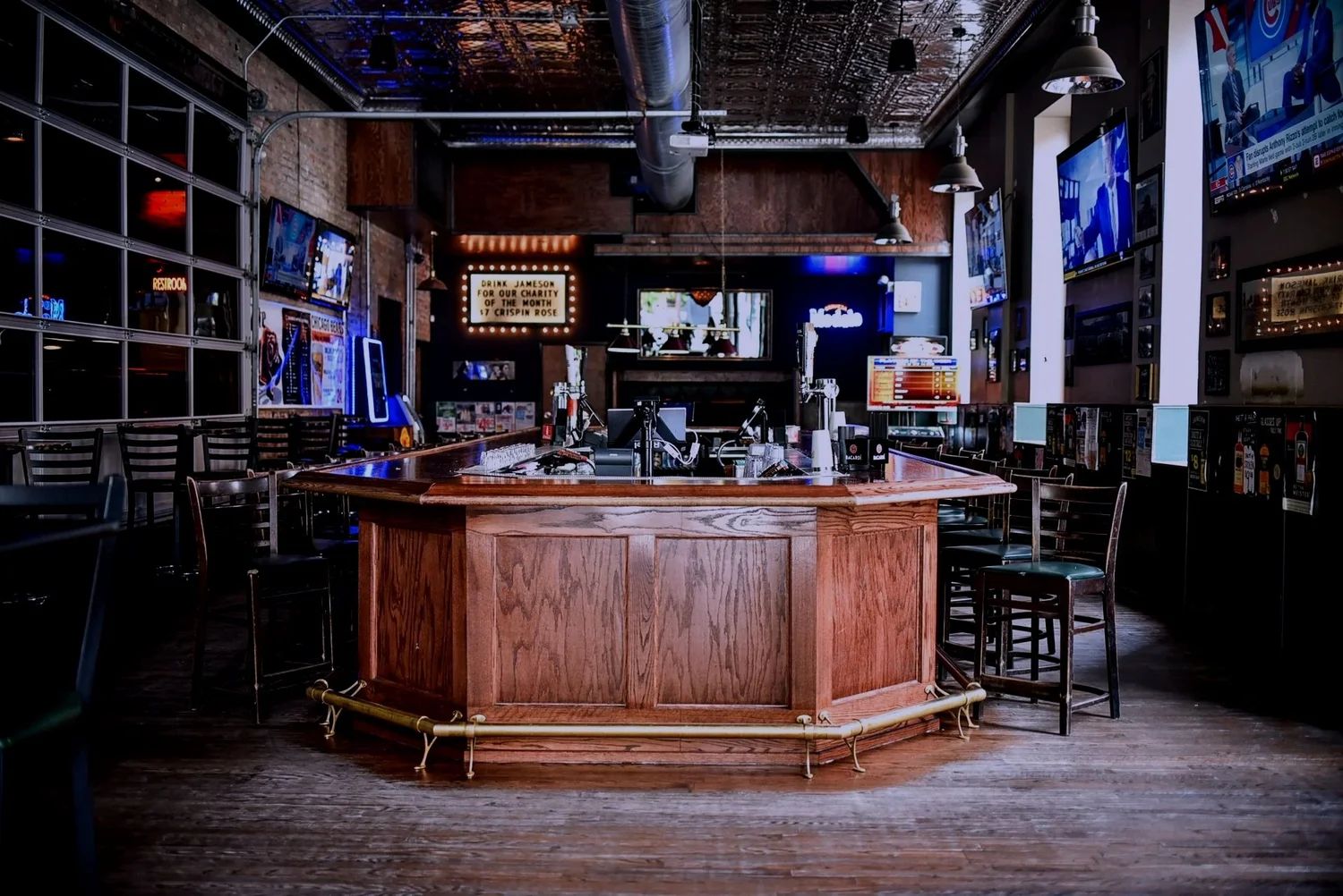 The Boss Bar venue with large windows