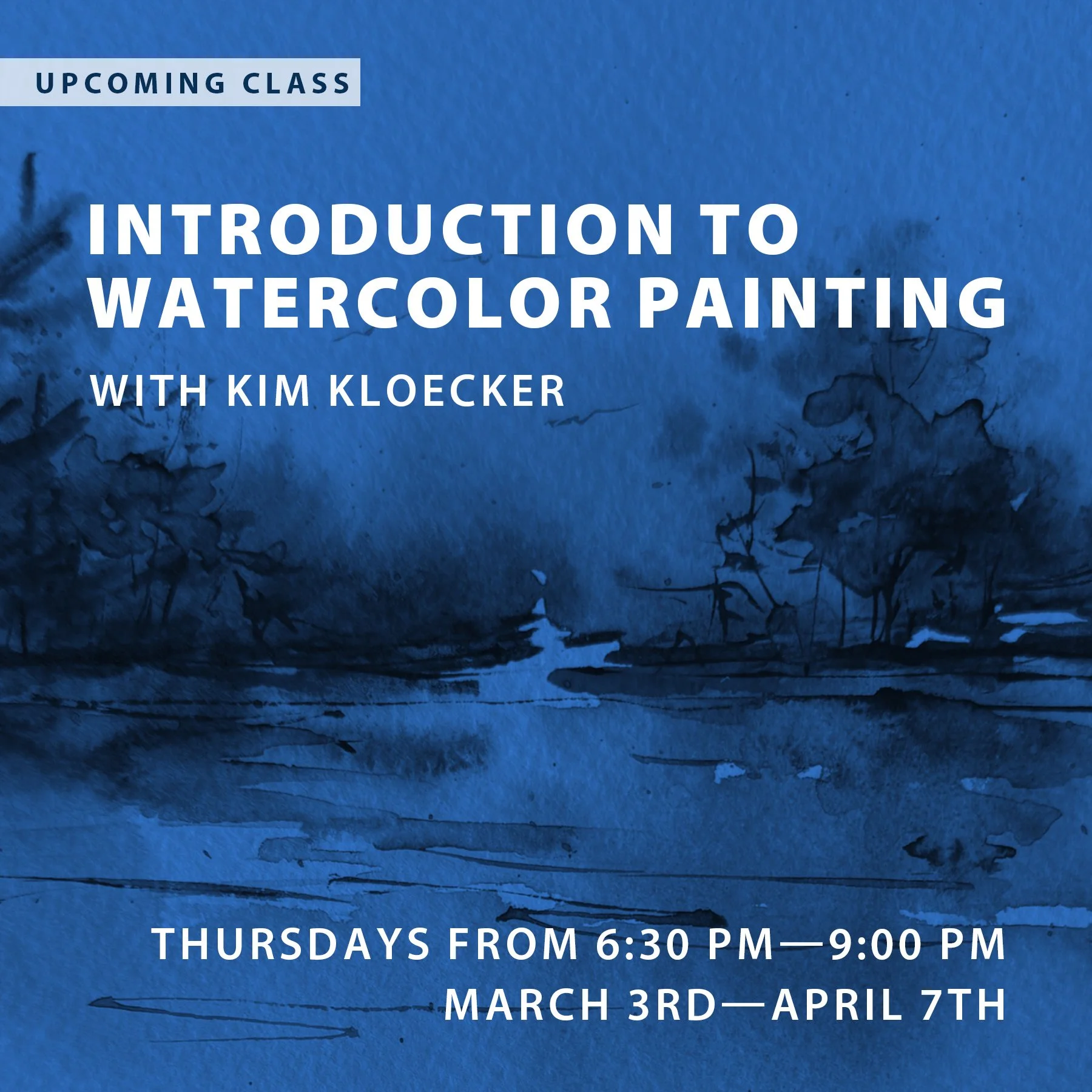 Introduction to Watercolor Painting Class Ad