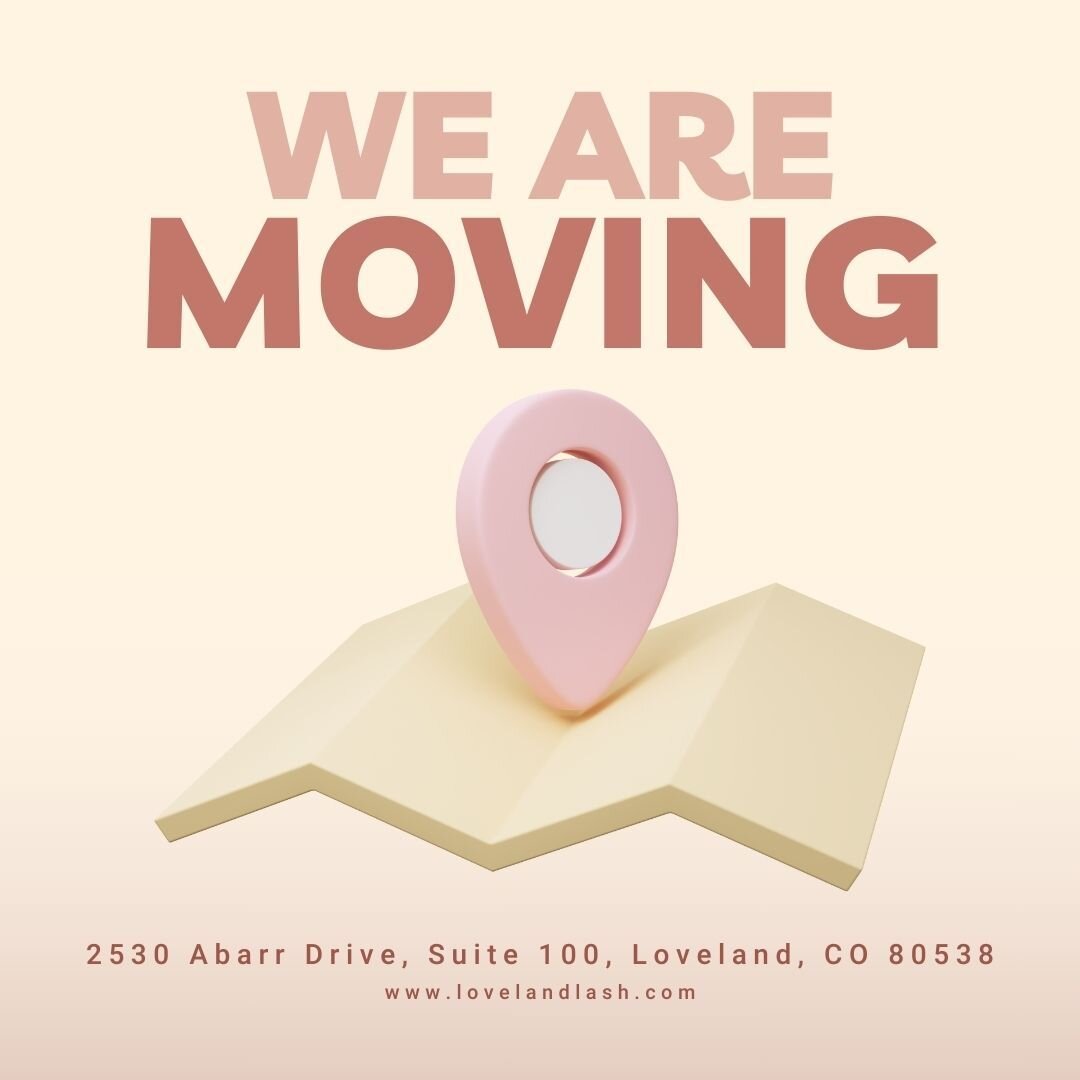 We have exciting news! Your favorite medical spa, Loveland Lash &amp; Skin Lounge is moving on February 24th! 🗺️ 

We are beyond excited to share our new space with you! ✨

If you have an appointment scheduled after February 24th, it will be at our 